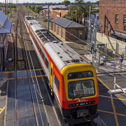 New South Wales Hunter railcar at Hamilton Station